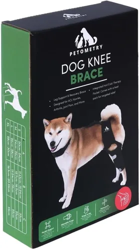 Vista 6 de Rodillera universal para perro con paquete de terapia de frío/calor, ajustable, transpirable, collar extra cómodo con soporte estabilizador