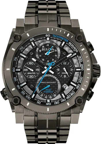 Vista 2 de Bulova Men's Icon High Precision Quartz Chronograph Watch, Curved Mineral Crystal