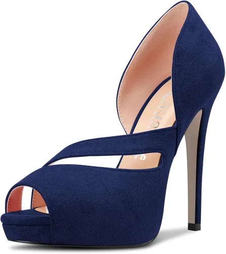Vista 2 de Castamere Sandalias de tacón alto de aguja para mujer, con puntera abierta, sin cordones, para boda