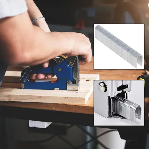 Vista 6 de Utoolmarrt F25 1000 grapas en forma de U para clavadora neumática, 1 caja