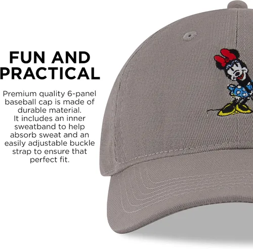 Vista 6 de Disney Gorra de béisbol para mujer, gorro ajustable de Minnie Mouse para adultos