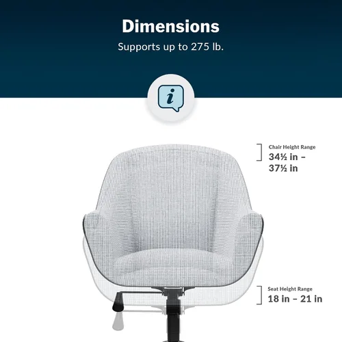 Vista 7 de Vari Silla tapizada para conferencias – Sterling/Graphite Grey