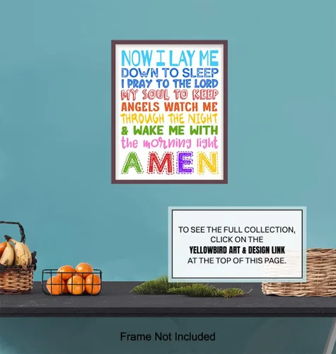 Vista 7 de Yellowbird Art & Design Arte y Decoración Religiosa para Pared - Lindos Regalos Cristianos para Dormitorio de Niños, Guardería, Niñas Pequeñas