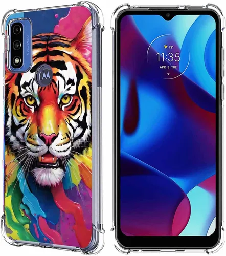 Vista 19 de Funda para Moto G Pure/Moto G Power 2022/Moto G Play 2023, colorida funda protectora de poliuretano termoplástico resistente a los arañazos