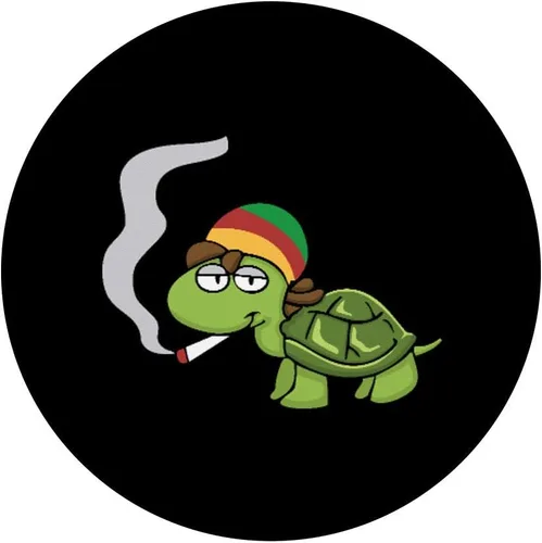 Vista 3 de Weed Smoking Turtle Turtley High THC CBD Marihuana Stoner PopSockets Grip y soporte para teléfonos y tabletas