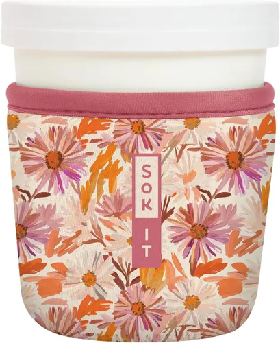 Vista 155 de Sok It IceCreamSok Cubierta de Neopreno Aislante (Floral Abstracto, Pintas de Helado Rectas)