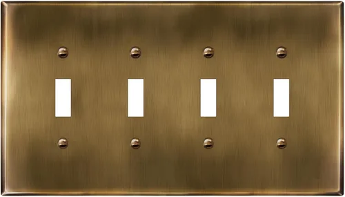 Vista 44 de LIDER Placa de Pared de Metal para Interruptor de Luz de Palanca, Cubierta de Interruptor de Acero Inoxidable, Resistente a la Corrosión