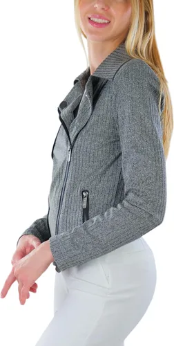 Vista 23 de ToBeInStyle Blazers de manga larga con cremallera y botones para mujer