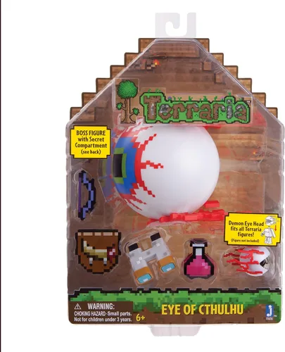 Vista 2 de Terraria Deluxe Boss Pack: figura de acción de Eye of Cthulhu Boss con accesorios