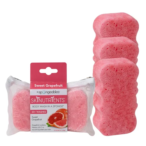 Vista 18 de Spongeables Jabón corporal en una esponja de más de 20 lavados, bayas de acai, 1 unidad
