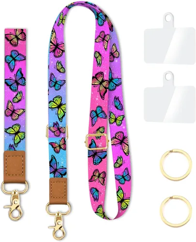 Vista 14 de Yonlevres Cordón para Teléfono con Correa de Muñeca Cruzada, Cordón para Teléfono Celular Be Kind para Alrededor del Cuello, Correa Ajustable