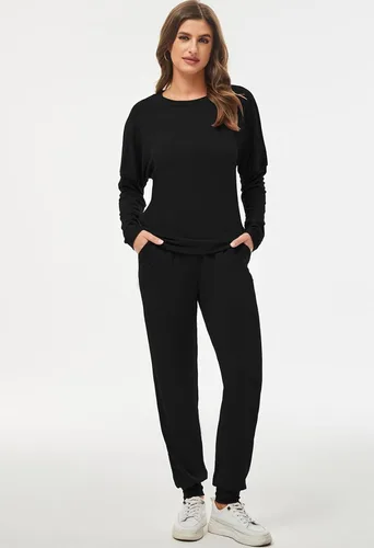 Vista 3 de Fixmatti - Conjunto deportivo de 2piezas para mujer de estilo informal, pantalón largo