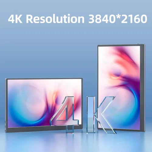Vista 6 de Upperizon Monitor portátil de 15.6 pulgadas 4K UHD 3840X2160 100% sRGB 60Hz IPS HDR HDMI USB-C Monitor de viaje para laptop, MacBook, PC, Surface