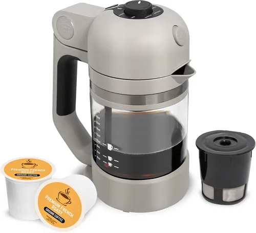 Vista 15 de VINCI Micro Café - Cafetera de vidrio de una sola porción más pequeña, compatible con K-Cups, cápsulas y café molido, infusión de flujo cerrado