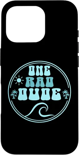 Vista 20 de One Rad Dude 1st Birthday Surf Beach Groovy Case for iPhone 17