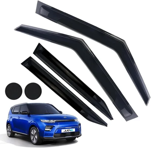 Vista 22 de Protectores de lluvia para Mazda 3 Hatchback 2010-2013, deflectores de ventana lateral con cinta adhesiva para Mazda 3 Hatchback, viseras de ventana