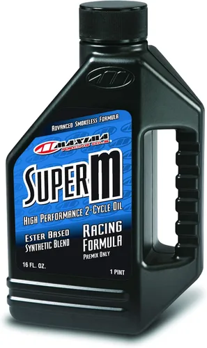 Vista 2 de Maxima Aceites de Carrera 20901-2PK Super M Aceite Premezcla de 2 Tiempos, Botella de 1L, Pack de 2