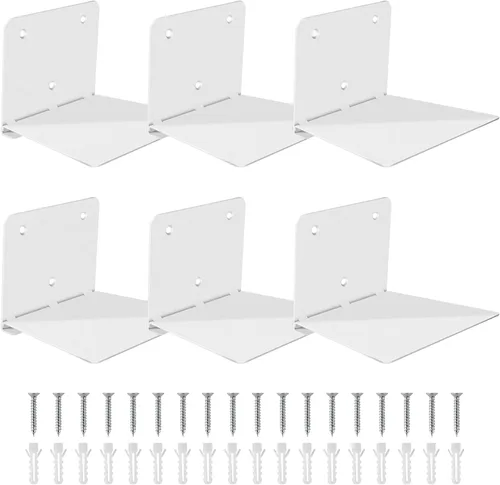 Vista 11 de Estantería flotante de libros FENTEC para pared, estantería flotante invisible montada en la pared, estanterías colgantes resistentes, estante