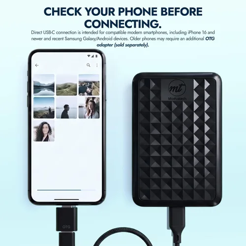 Vista 4 de Disco Duro Externo – HDD de Alta Velocidad USB 3.0/ Tipo-C Portátil – Compatible con Windows, Mac, Laptop, PC, Escritorio, PS4/5, Xbox – Negro