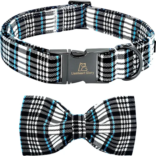 Vista 8 de Lionheart glory Collar de perro con bandera estadounidense, collar de lazo para perro del 4 de julio, resistente y ajustable, patriótico