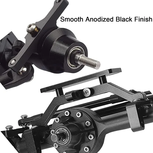 Vista 6 de Aleación de aluminio CNC eje delantero completo para 1/10 RC Crawler RC4WD Ge-Lande II TF2 D110 Yo-ta II Ejes (negro)
