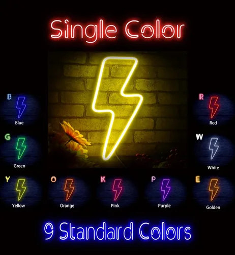 Vista 2 de ADVPRO Rayo Rayo Estándar Flex Silicona LED Neon Sign - Azul - st16s42-fnu0002-b