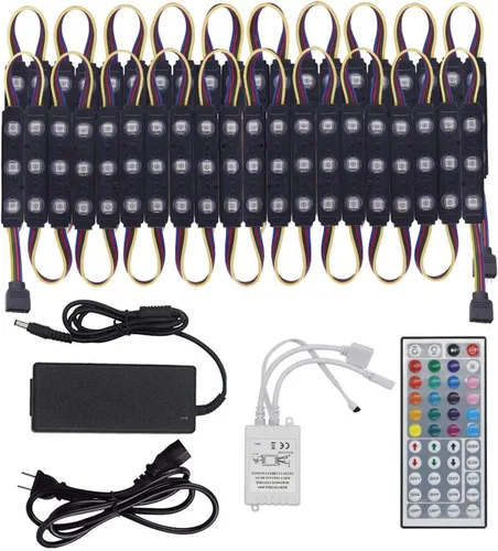 Vista 7 de Luces LED para ventana, luces LED para escaparate, impermeables, luces decorativas de negocios, 12 V, 5050, luces LED para publicidad, letreros LED