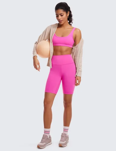 Vista 7 de CRZ YOGA Butterluxe - Mini brasier para mujer, cuello redondo, de bajo impacto, inalámbrico, deportivo, yoga, acolchado, para entrenamiento