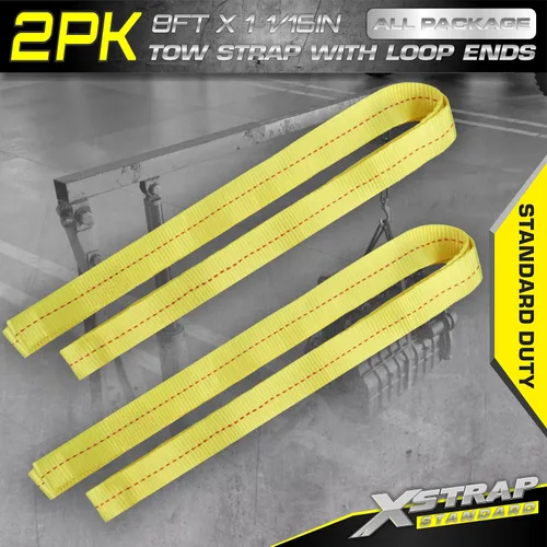 Vista 4 de XSTRAP STANDARD 2PK 1-3/4''x 8 pies de correas de remolque con extremos en bucle, eslinga de elevación con correa de tela