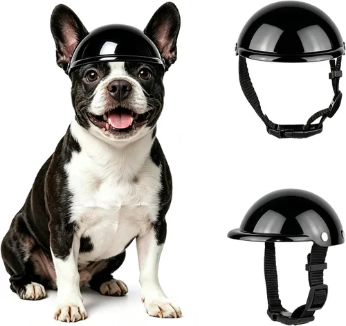 Vista 11 de Enjoying Cascos para perros pequeños, casco para perros pequeños, con gafas, senderismo, ciclismo, al aire libre, resistente al viento, a prueba