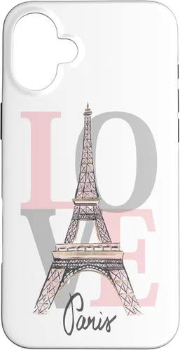 Vista 23 de Funda para iPhone 16 Paris Eiffel Tower - Love Paris Cute Trendy