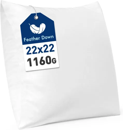 Vista 21 de MIULEE - Relleno de almohada de 12x16 pulgadas con plumas y plumón, almohada esponjosa y cómoda con tela de algodón para cama, sofá y sillón