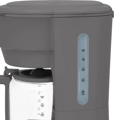 Vista 9 de Haden Chelsea - Cafetera digital de goteo de 10 tazas con jarra de vidrio, gris y cromo