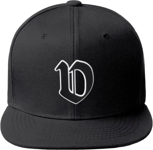 Vista 1139 de Daxton Gorra clásica con visera de billete plano con letras del alfabeto inglés antiguo de la A a la Z