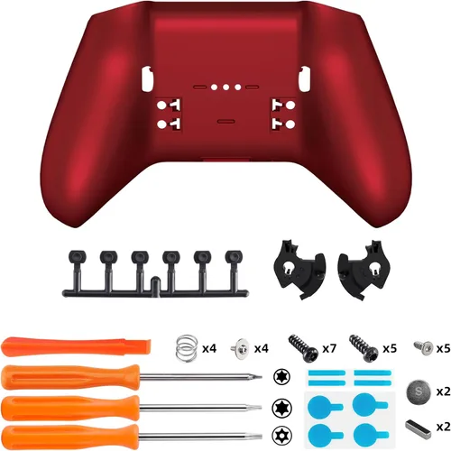 Vista 6 de eXtremeRate Carcasa frontal + carcasa inferior para Xbox Elite Series 2, Elite Series 2 Core Controller - Rojo escarlata