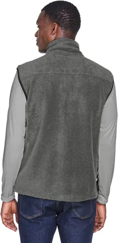 Vista 2 de Harriton Chaleco de forro polar para hombre, Negro, carbón, cazador, azul marino, rojo, real real