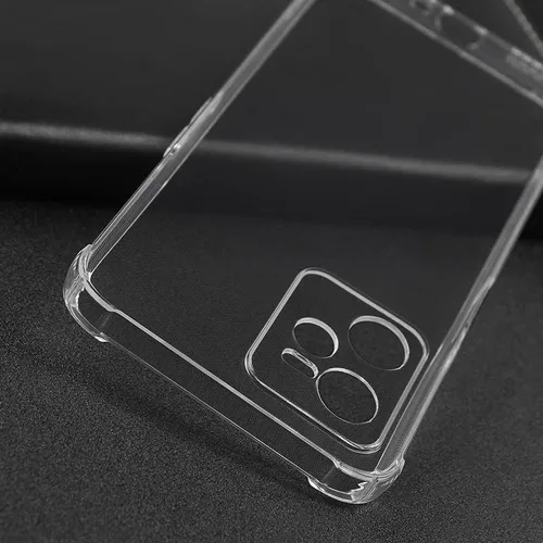 Vista 4 de USTIYA Funda para Realme C35 Clear TPU Cuatro Esquinas Cubierta Protectora Transparente Suave Funda