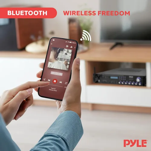 Vista 3 de PYLE Receptor de preamplificador Bluetooth multicanal – 2000 vatios audio para el hogar altavoz estéreo receptor estéreo con radio, USB