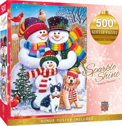 Vista 12 de MasterPieces Rompecabezas de 500 piezas con purpurina - Santa's Depot - 15 x 21 pulgadas