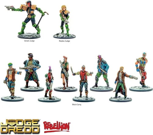 Vista 4 de Warlord Judge Dredd I Am The Law - Juego de mesa de estrategia de juego de rol para adultos, juego de mesa distópico futuro estratégico de juego