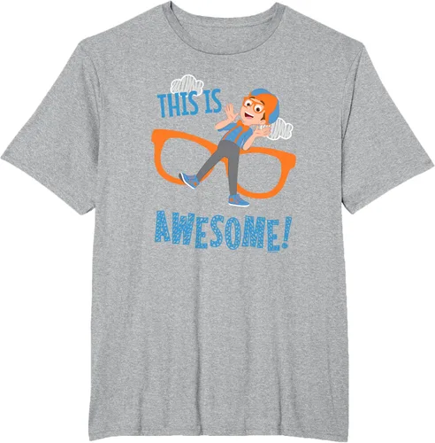 Vista 30 de Blippi This is Awesome Glasses - Camiseta talla S Azul Pastel