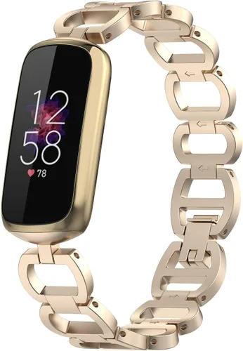 Vista 9 de Compatible con Fitbit Luxe Band ajustable de acero inoxidable Parker Link pulseras de repuesto elegantes correas elegantes para accesorios de lujo