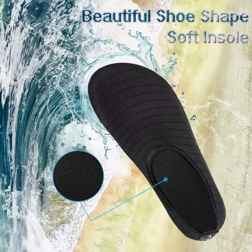 Vista 2 de YALOX Zapatos acuáticos para mujeres y hombres, para exteriores, natación, de secado rápido que dan la sensación de estar descalzo y , para surf