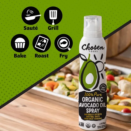 Vista 4 de Chosen Foods Spray de cocina de aceite de aguacate orgánico, 4.7 onzas