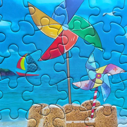Vista 2 de Rompecabezas de 300 piezas para niños y niñas de 6 a 8 años, 8 a 10, 10 a 12 años, rompecabezas para adultos, vacaciones en la playa
