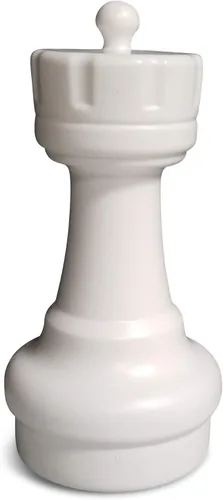 Vista 2 de Pieza de ajedrez de plástico individual – Rook – 8.5 pulgadas de alto – Blanco y negro – Este artículo es un componente del juego de ajedrez grande