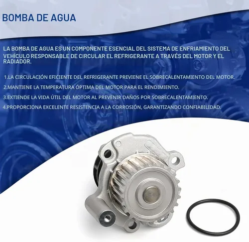 Vista 6 de Bomba de agua de correa dentada para 1998 1999 2001 2002 2003 2004 2005 para VW para Volkswagen para escarabajo para golf para Jetta 2.0L SOHC Eng.