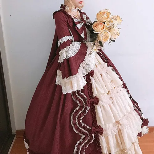Vista 7 de Disfraces renacentistas para mujer vestido de baile victoriano disfraz de bruja irlandesa de los años 70 disfraces de Halloween para mujer