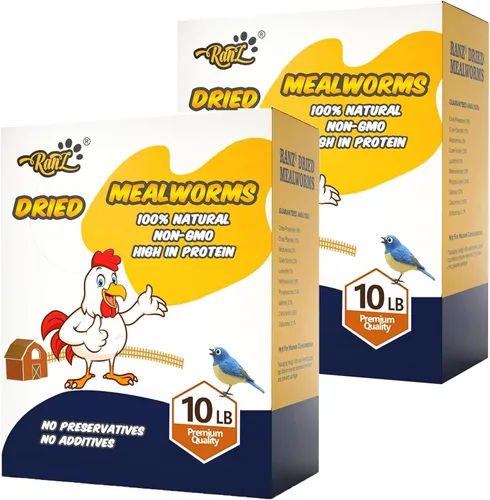 Vista 11 de RANZ 5 libras de gusanos secos sin OMGs para pollos, gusanos altos en proteína, alimento premium para pollos, alimento y golosinas perfectas