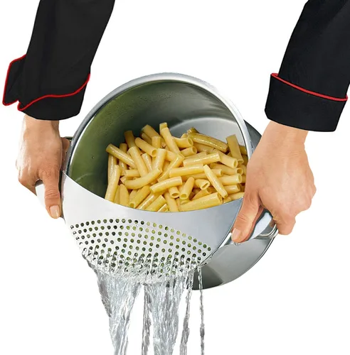 Vista 7 de Best Utensils - Colador de espaguetis de acero inoxidable de alta calidad, colador de cocina, colador y escurridor de verduras, se adapta a todas